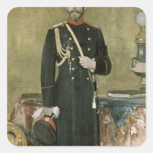 1895年ニコライ2代天皇ポートレート スクエアシール (正面)