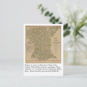 1895年ラ・イースト・バトンルージュ地方の地図 ポストカード (スタンド正面)