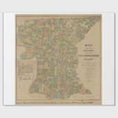 1895年ラ・イースト・バトンルージュ地方の地図 ラッピングペーパー (フラット)