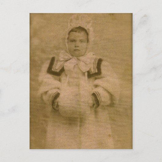 1895年頃、雪に耐えるロージー・ザルフォス ポストカード (正面)