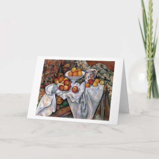 1895年～1900年、ポール・セザンヌ、リンゴとオレンジ カード (正面)