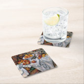 1895年～1900年、ポール・セザンヌ、リンゴとオレンジ スクエアペーパーコースター (インサイチュ)