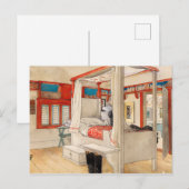 1895年Carl Larsson著Daddy's Room ポストカード (正面/裏面)