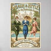 1895 ビンテージオーシャニックシック水着広告 ポスター (正面)