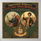 1895 ビンテージ ヘアリニューアル スクエア広告ポスター ポスター (正面)
