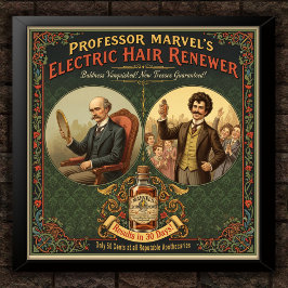 1895 Vintage Hair Renewer Square Ad Poster ポスター