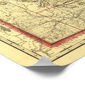 1895 Wyoming Map ポスター (角)