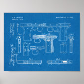 1896ガンマガジンパテントアートスケッチプリント ポスター (正面)