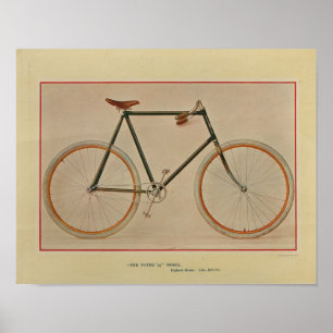 1896パティー自転車カラー広告アートプリント ポスター