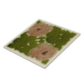 1896ミントン牡丹ピンク&グリーンマジョリカタイルレプロ タイル (側面)