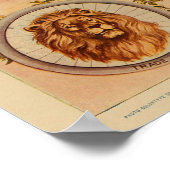 1896ヴィンテージカラー（昆虫）オオカバマダラ、モナーク自転車とアートポスター ポスター (角)