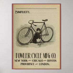 1896ヴィンテージサイクリングマガジン広告アートポスター ポスター