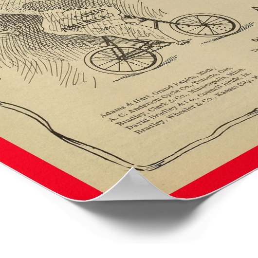 1896ヴィンテージサイクリングマガジン広告アートポスター ポスター (角)