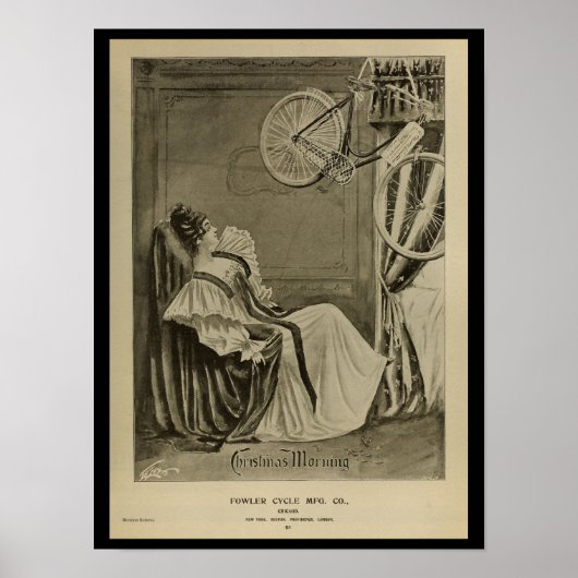 1896ヴィンテージサイクリングマガジン広告アートポスター ポスター (正面)