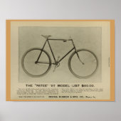 1896ヴィンテージパティー自転車マガジン広告アートポスター ポスター (正面)