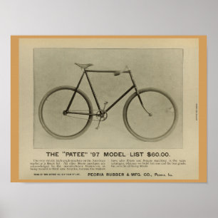 1896ヴィンテージパティー自転車マガジン広告アートポスター ポスター