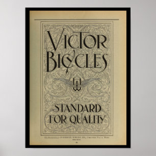 1896ヴィンテージビクター自転車誌アドアートポスター ポスター