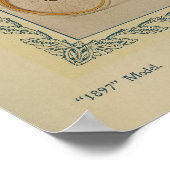 1896ヴィンテージレッド自転車マガジン広告アートプリント ポスター