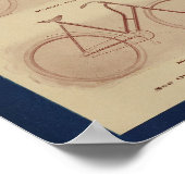 1896ヴィンテージ自転車アドアートプリント ポスター (角)