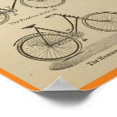 1896ヴィンテージ自転車モデル広告アートポスター ポスター (角)