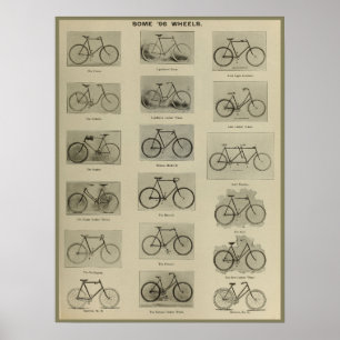 1896ヴィンテージ自転車モデル広告アートポスター ポスター