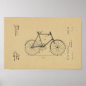 1896ヴィンテージ自転車特許プリント旧 ポスター (正面)