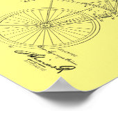 1896ヴィンテージ自転車特許プリント ポスター (角)