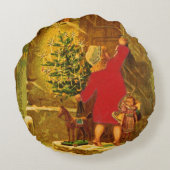 1896年からのハンガリーのクリスマス ラウンドクッション (裏面)