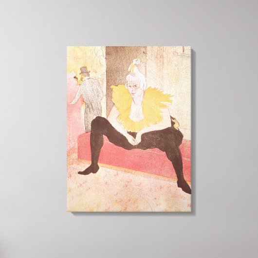 1896年に座った道化茶U花王 キャンバスプリント (正面)