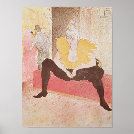 1896年に座った道化茶U花王 ポスター (正面)