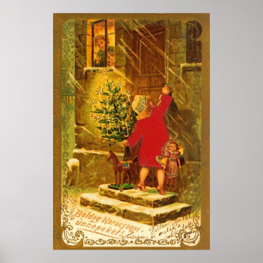 1896年のハンガリーのクリスマス ポスター (正面)