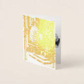 1896年のハンガリーのクリスマス – 金ゴールド 箔カード (正面)