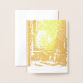 1896年のハンガリーのクリスマス – 金ゴールド 箔カード (裏面封筒付き)