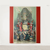 1896年のパンチ漫画「素晴らし未知」 タペストリー (正面)