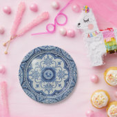 1896年のMintonのピクニックオランダの青及び白書7 ペーパープレート (パーティー)