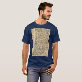 1896年インディアナ鉄道システムのヴィンテージ地図 Ov Tシャツ (正面フル)
