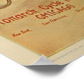 1896年ヴィンテージ(昆虫)オオカバマダラ、モナーク自転車とアートポスター ポスター (角)