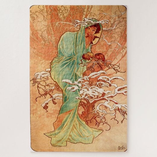 1896年冬:アールヌーボーバイミュシャ ジグソーパズル (縦)