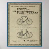 1896年特使フリートウィング自転車とアートポスター ポスター (正面)