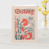 1896年4月の外出 | ヴィンテージ誌 カード (黄色い花)