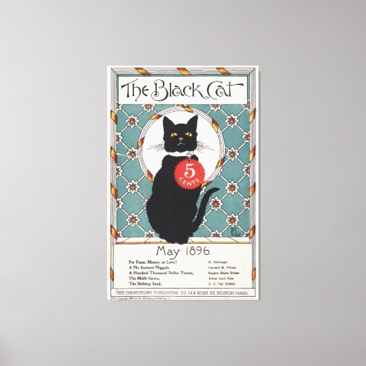 1896年5月の黒猫 キャンバスプリント (正面)