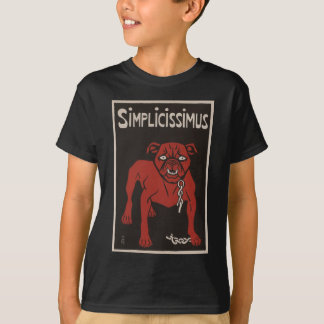1896黒くおよび赤いブルドッグのSimplictyのヴィンテージの広告 Tシャツ