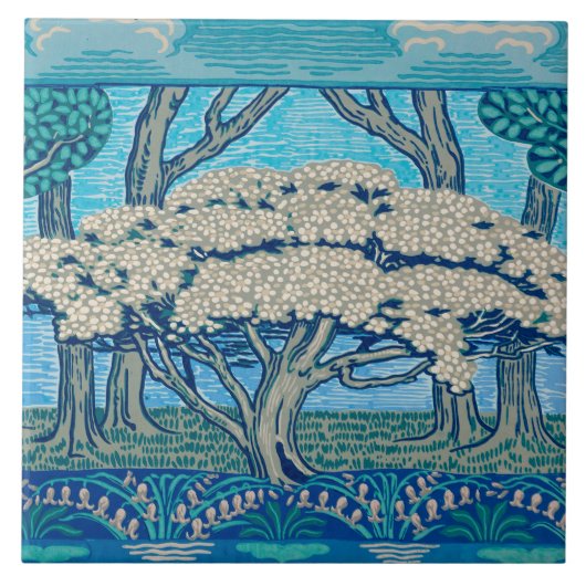 1896 May Tree Frieze, Designed by Walter Crane タイル (正面)