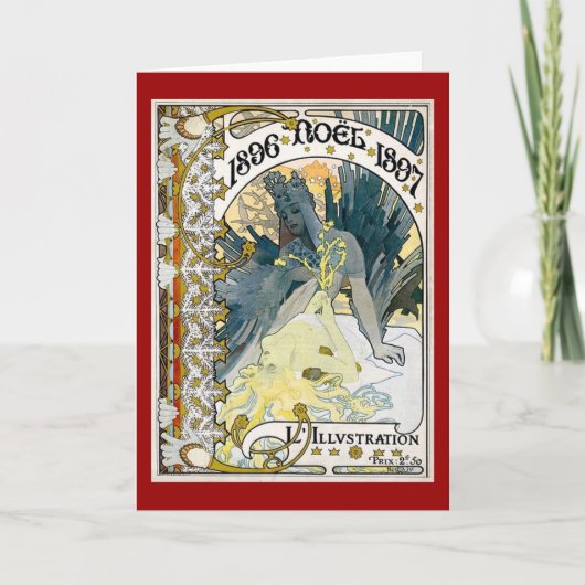 1896 NOEL 1897アルフォンスマリアミュシャ カード (正面)