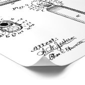 1897ブラウニング銃特許スケッチプリント ポスター (角)