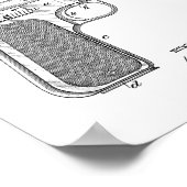 1897ブラウニング銃特許スケッチプリント ポスター (角)