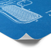 1897ブラウニング銃特許スケッチプリント ポスター (角)