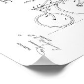 1897ヴィンテージ自転車3輪特許プリント ポスター (角)