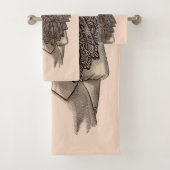 1897女性ビクトリアンプリント バスタオルセット (インサイチュ)