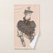 1897女性ビクトリアンプリント バスタオルセット (ハンドタオル)
